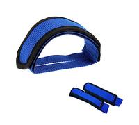 Anneome Cinghie Pedali Bici Antiscivolo in Nylon Doppio Fissaggio per Bici Fixed Gear Mountain e Protezione Piede Confortevole Set Blu
