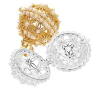 Anneome Collana Aromaterapia 2 Pezzi Ciondoli in Rame a Gabbia Traforata Sfere con Perline per Diffusore Olio Essenziale Stile Antico Elegante per Fai da Te e Regalo Compleanno