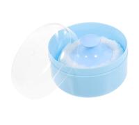 Anneome Contenitore per Talco con Piumino Soffice, Facile da Usare una Mano, Plastico Blu, per Utilizzo Domestico e Dopo Bagno per Ragazzo Ragazza