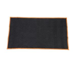 Anneome Coperta da Trasloco Trapuntata Non Tessuto Nera Bordo Arancione Imbottitura Protettiva Multiuso per Mobili Protezione Antigraffio e Trasporto Facile Dimensioni Grandi per