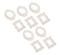 Anneome Cornici per Foto Barocche in Resina Vintage, Set da 10 Pezzi Cornici Ovali e Rettangolari Piccole per Nail Art, Accessori Fotografici e Decorazioni Fai da Te per Studio