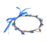 Anneome Coroncina Floreale V a Goccia in Resina Blu per Chioma, Accessorio Versatile in Plastica, per Matrimoni ed Eventi Speciali Eleganza Romantica e Misteriosa