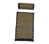 Anneome Cuscino Massaggiante Shiatsu e Tappetino da Massaggio Yoga Antiscivolo Set da 2 con Borsa Portaoggetti in Cotone per Alleviare Stress, Tensione Muscolare e Migliorare Riposo