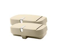 Anneome Custodia Porta Occhiali da Sole per Auto Beige Pratico con Magneti Installazione Facile e Veloce Ottimizza Auto Compatibile con La Maggior Parte Dei Veicoli