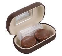 Anneome Custodia Portatile per Lenti Contatto Clip e Ventosa Separate Piccolo Specchio Integrato Anello in Gomma Tenuta Stagna Realizzato in Materiali di Leggero e Facile da Trasportare