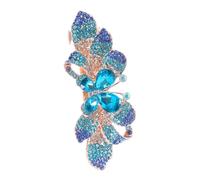 Anneome Fermaglio Capelli Donna con Strass e Nodo in Lega Clip Molla Grande per Capelli Spessi Elegante Accessorio per Styling e Feste Colore Blu