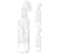Anneome Flacone Schiumogeno Trasparente 150ml Pompa e Testina Spazzola Morbida, Bottiglia Ricaricabile per Detergente Viso, Shampoo e Balsamo, per Uso Domestico e Viaggi, Set da 3 Pezzi