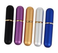 Anneome Flaconi Per Aromaterapia Da Donna e Inalatori Nasali Uomo Set 5 Pezzi, Diffusori Olio Essenziale Metallici Con Stoppini Cotone, Contenitori Vetro Rimovibili Per Uso Personale e Prevenzione