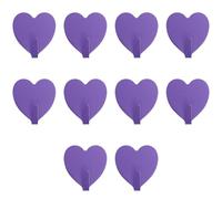 Anneome Ganci Autoadesivi a Forma di Cuore 10 Pezzi in Ferro Porpora per Organizzare Chiavi e Asciugamani, Design Elegante per Bagno e Camera da Letto