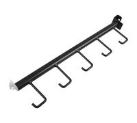 Anneome Gancio da Scaffale Multiuso in Metallo Nero Ganci per Espositori Supermercato Supporto Pesante per Ottimizzare Spazio e Organizzare Prodotti su Mensole