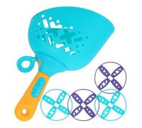 Anneome Giocattolo a Disco Volante per Esterni Lanciatore Manuale Set da 1 Lanciatore e 4 Dischi Volanti Giocattolo Interattivo per per Esercizi di Coordinazione Occhio-Mano e attività