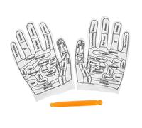 Anneome Guanti Riflessologia con Pattern Puntini Acupressione Guanti Elastici per Sollievo Dolori Mani e Corpo Strumento Relax per Affaticamento Uomo Donna