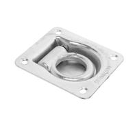 Anneome Maniglia a Scomparsa da Incasso per Rimorchio in Acciaio al Carbonio Ripristino Automatico, Tirante per Boccaporto ad Anello per Camion Cassone, Ancoraggio Pavimento per Traino