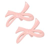 Anneome Maniglie per Mobili da Cassettiera Fiocco Rosa Pomelli Curvi in Metallo Stile Rustico Set da 2 Pezzi per Armadi Cassetti e Mobili da Cucina