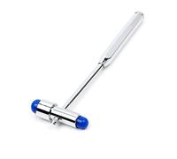 Anneome Martelletto Neurologico Multifunzionale Due Teste con Ago e Pennello Strumento T Shaped per Percussioni e Massaggi Blu