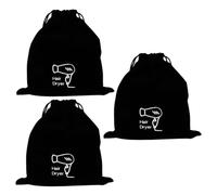 Anneome Organizer da Viaggio 3 Pezzi in Velluto Coulisse, Sacchetti Porta Phon e Accessori, Borsa Protettiva Leggera per Uso Domestico e Viaggi