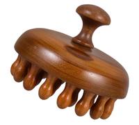 Anneome Pettine Stimolatore per Capelli in Legno con Denti Larghi Disco Ergonomico per Cuoio Capelluto e Naturale dei Capelli Ricci per Rimuovere la Forfora e Favorire la Circolazione