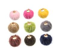 Anneome Pezzi ciondolo palla di pelo poms pendenti falso bracciale per charm calzante Ciondolo per orecchini ciondoli per gioielli per realizzare gioielli Coffee