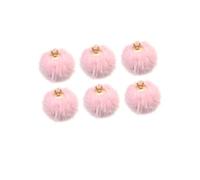 Anneome Pezzi Ciondolo Palla Di Pelo Rosa Orecchini Falso Orecchino Pelliccia Calzante Bracciale Per Charm Pendenti Per La Produzione Di Gioielli Ciondolo Pompon