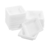 Anneome Piatti di Pesatura in Plastica Rigida 100 Pezzi Vaschette Quadrate 42X42X1 Cm Contenitori per Polvere Riutilizzabili Accessori per Laboratorio Facili da Pulire e Resistenti