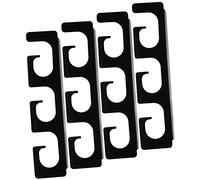 Anneome Portacanne Da Pesca Montato a Parete e Soffitto in Acrilico Nero, Set Da 2 Paia Fessure Per 6 Canne, Supporto Per Garage e Deposito Organizzato Indoor e Outdoor