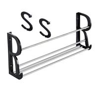 Anneome Portascarpe da Parete Foratura Organizer Doppi Strati per Pantofole Resistente Umidità Bagno Ingresso e Camera Montaggio su Piastrelle e Vetro