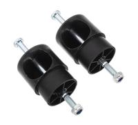 Anneome Round plastic tube connector chair, patio chair frame parts in plastica nera con foro per vite, 2 set, per beach e outdoor