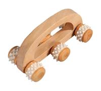 Anneome Rullo Massaggiatore in Legno Per Corpo Schiena e Gambe Strumento Portatile Per Massaggi Manuali Allentamento Tensione Muscolare e Miglioramento Circolazione Sanguigna