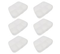 Anneome Scatole per Medicine Settimanali 6 Pezzi 5 Scomparti Trasparenti, Portapillole Tascabile Resistente Agli Urti per Casa, Viaggio, Ufficio e Scuola, Organizer Farmaci Compatti