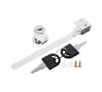 Anneome Serratura a Cricchetto per Porte Scorrevoli in Vetro con Chiavi Serrature per Sportelli di Vetrine e Armadi Materiale Cromato Resistente Kit con 2 Viti Sicurezza per