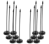 Anneome Set 12 Pezzi Aste Portabandiera in Plastica Base Stabile, Supporto Per Bandiere Da Tavolo Ufficio e Sala Riunioni, Piccolo Fissatore Portabandiera Da Scrivania Portatile