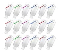 Anneome Set 18 Pezzi Bottiglie da Viaggio 50 Ml in Plastica, Flaconi Vuoti per Liquidi con Moschettone, Tappo a Scatto Antigoccia, Portatili e Ricaricabili per Shampoo, Lozioni