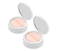 Anneome Set 2 Pz Scatola di Cipria Multistrato 3 Livelli con Specchio e Spugna Integrati, Astuccio Compatto Portatile per Ombretto, Fard e Piumino da Viaggio, Contenitore Trucco