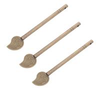 Anneome Set 3 Pezzi Perni di Bloccaggio in Ottone Stile Classico Foglia, Chiusura di Sicurezza per Porte e Armadietti, Ferramenta Decorativa per Mobili Antichi e Restauri