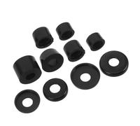 Anneome Set Boccole Ammortizzanti per Skateboard Rondelle e Perni, Kit Ricambio Truck per Longboard e Pattini a Rotelle, Cuscinetti Smorzavibrazioni in Gomma Nera per Manutenzione