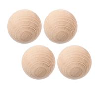 Anneome Set da 4 Palline da Croquet in Legno Naturale Grezzo 6 Cm, Sfere da Gioco da Prato per Eventi all’Aperto e attività Ricreative, Palline di Legno Duro per Croquet e Artigianato