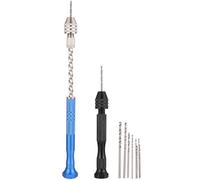 Anneome Set di Trapani a Mano Morsa a Perno Regolabile Set Micro Punte da Trapano in Acciaio Resistente Kit per Gioielli e Lavori di Precisione su Legno e Plastica