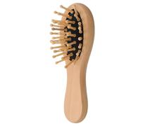 Anneome Spazzola per Massaggio dei Chioma in Legno Mini Cuscinetto, Pettine Portatile Multifunzionale per Chioma e Capelluto, Sollievo Dalla Pressione Durante Viaggio