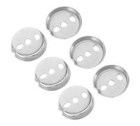 Anneome Supporti per Bastone Appendi Asciugamani, Set di 6 Pezzi in Acciaio Inossidabile, Forma Rotonda, Ricambi per Accessori Portarotolo, Installazione Semplice per Bagno
