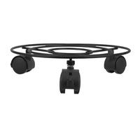 Anneome Supporto per Piante con Ruote e Blocco, Base in Ferro Resistente da 25 Cm per Interno ed Esterno, Portavasi Mobile per Giardino, Soggiorno e Balcone