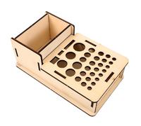 Anneome Supporto per Utensili in Legno Portautensili Pervorazione della Pelle Organizer in Legno Scatola Portautensili Supporto per Utensili da Punzonatura Forniture