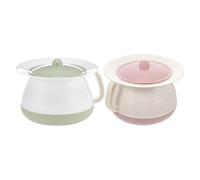 Anneome Vaso da Notte in Plastica Spesso Coperchio, Set 2 Pezzi e Adulti, Sputacchiera Resistente e Facile da Pulire, Ausilio Domestico per Igiene Notturna Riutilizzabile Colore Casuale