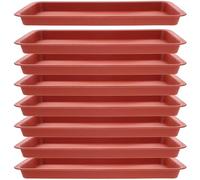 Anneome Vassoio Rettangolare per Piante in Plastica 33X17 CM Set 8 Pezzi Sottovasi per Vasi da Fiori Vassoio per Acqua per Balcone e Giardinaggio Interno