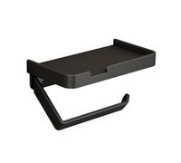 anneratteryer 1 Pezzi Porta Carta Igienica Porta Rotolo Da Cucina,Opzioni di Montaggio Autoadesive e Perforate.può Contenere Fazzoletti di Carta e Altri Oggetti. Dimensioni:17.6 × 9.5 Cm,Colore: Nero.