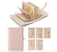 anneratteryer 1 Pezzi Porta Gioielli da Viaggio Rotolo Portagioielli 14.5*21.5 Dimensioni,Rosa,Gioielli Impermeabili per La Borsa,Piccolo e Leggero,Facile da Portare,per l'Uso Durante Il Viaggio