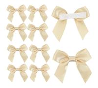 anneratteryer 50 Pezzi Fiocchi Regalo Fiocco Albero di Natale Fiocco Autoadesivo Giallo Chiaro,Realizzato a Mano,Ideale per Decorare Matrimoni,Feste e Compleanni.Bello e Resistente,con Adesione Sicura