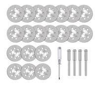 anneratteryer Dischi diamantati Disco diamantato Disco per tagliare il vetro Utensili da taglio 20 Pezzi Mini Dischi da Taglio Diamantati per con Gambo da 3 mm per Tagliare Pietra Vetro Ceramica