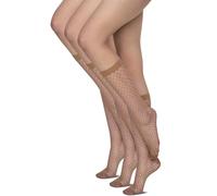 Annes styling Autoreggenti - Calze Autoreggenti Da Donna Sexy, Calze A Rete Nere Donna Eleganti E Comode, Moda Femminile Glamour, Calze Trasparenti, Resistenti E Moderne - 3 Paia Visone