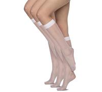 Annes styling Autoreggenti - Calze Autoreggenti Da Donna Sexy, Calze A Rete Nere Donna Eleganti E Comode, Moda Femminile Glamour, Calze Trasparenti, Resistenti E Moderne - 3 Paia Bianco