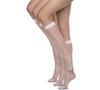 Annes styling Autoreggenti - Calze Autoreggenti Da Donna Sexy, Calze A Rete Nere Donna Eleganti E Comode, Moda Femminile Glamour, Calze Trasparenti, Resistenti E Moderne - 3 Paia Bianco